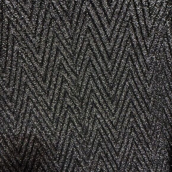 ZARA Long knit Silver Metallic Halter Dress JACQUARD large - Picture 6 of 8